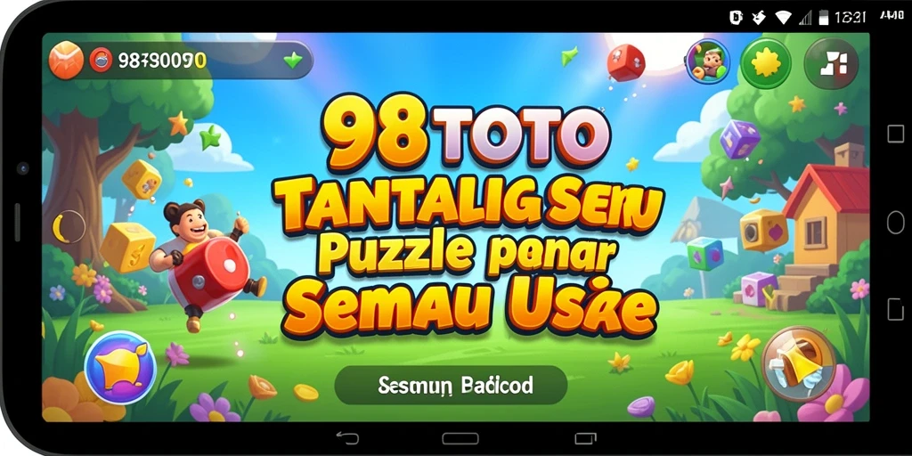 Gameplay menantang dari game puzzle 98TOTO dengan beragam level.