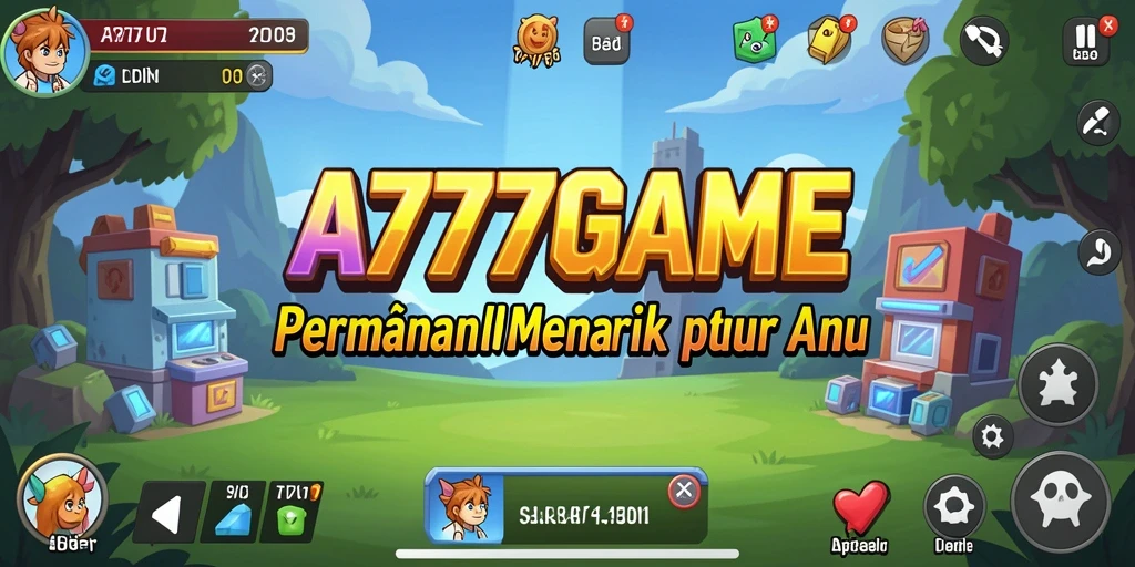 Tangkapan layar utama A777GAME menunjukkan gameplay Idle yang menarik dan interaktif.