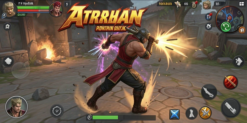Tampilan gameplay menegangkan dalam AFAF, penuh aksi dan strategi.