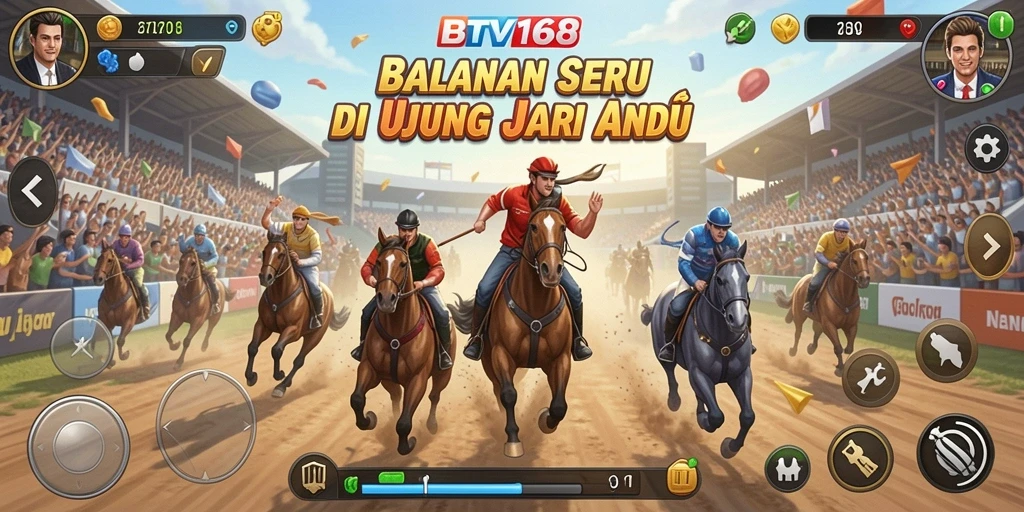 Gameplay menarik dari BTV168 menunjukkan aksi balapan yang mendebarkan.