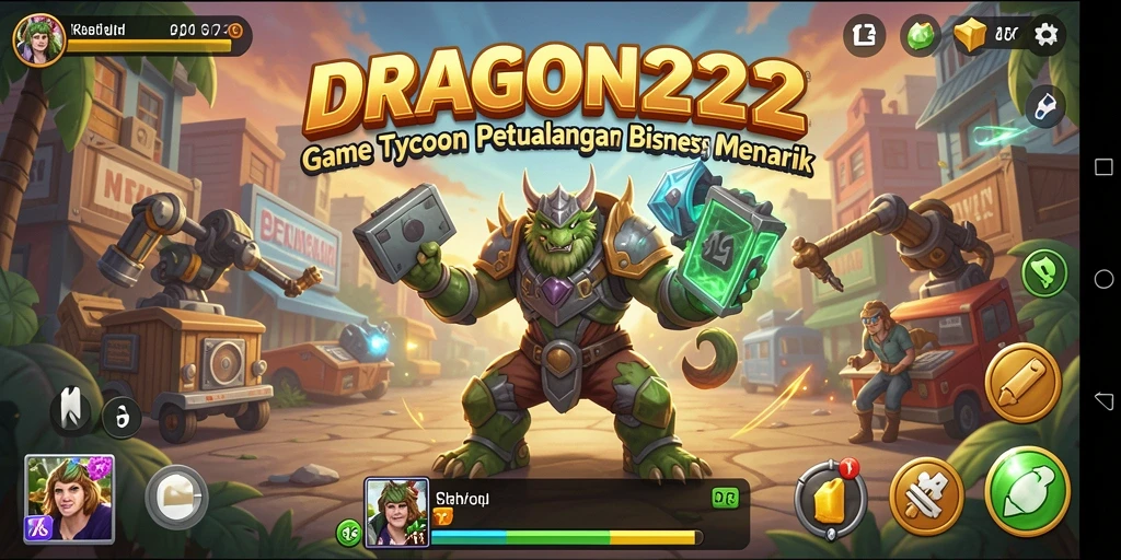 Screenshot gameplay DRAGON222 menampilkan pembangunan kerajaan bisnis yang menarik.