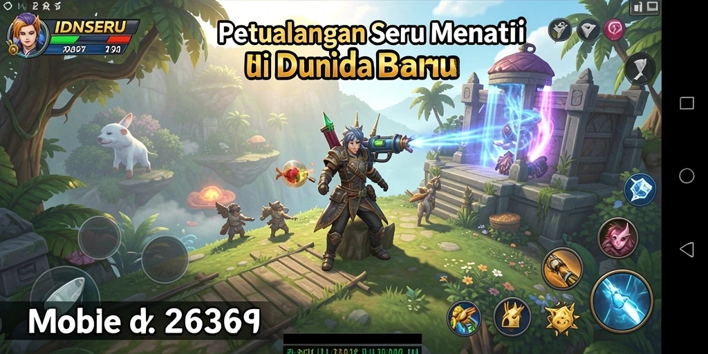 Screenshot IDNSERU menampilkan adegan petualangan yang menegangkan.