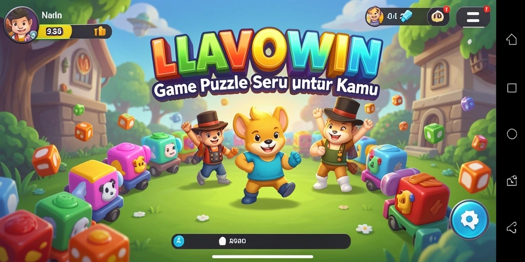 Tampilan gameplay LAVOWIN dengan tantangan puzzle yang menarik.