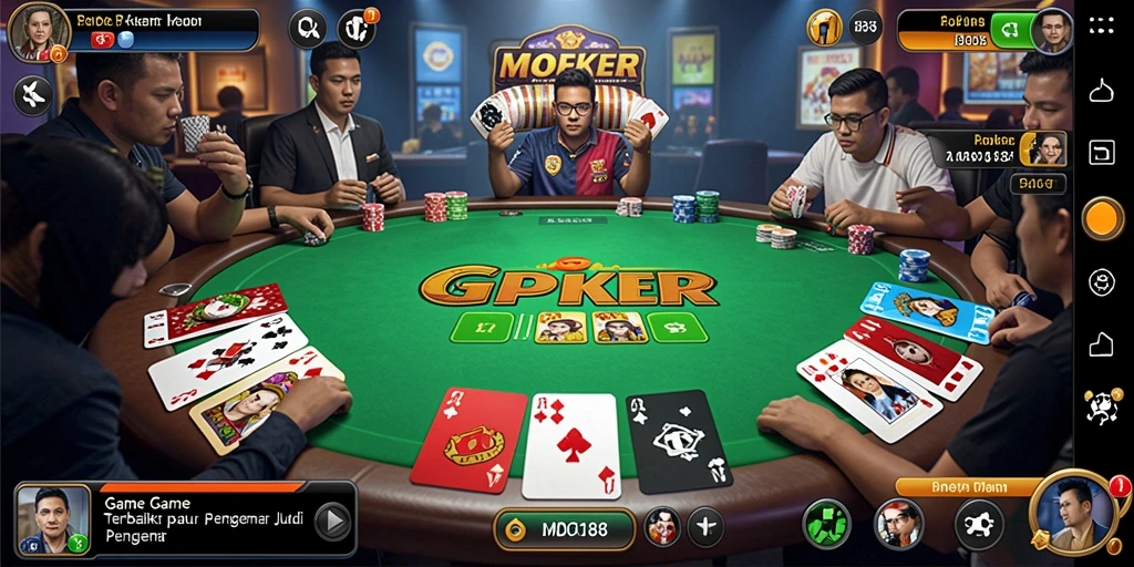 Screenshot gameplay MDG188 dengan suasana poker yang seru.