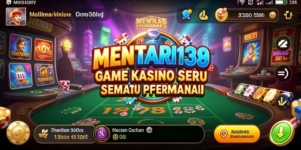 Screenshot gameplay MENTARI138 yang menampilkan keseruan permainan kasino.