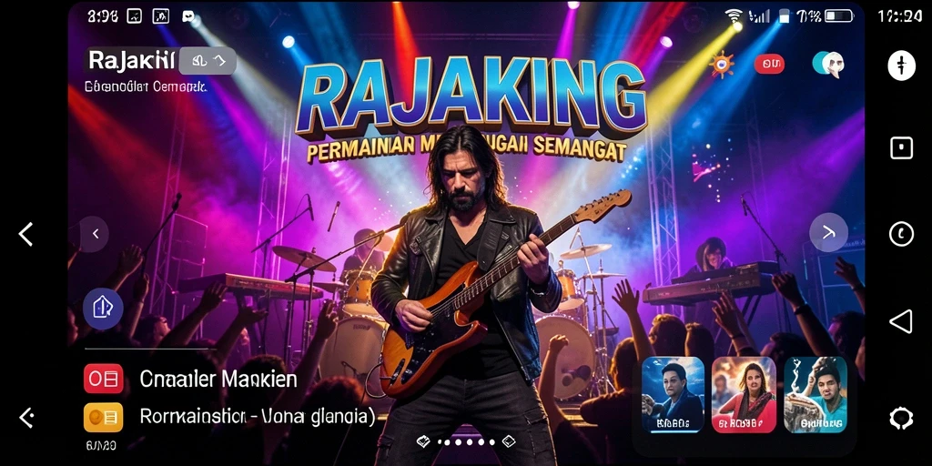Screenshot gameplay RAJAKING menunjukkan momen seru saat bernyanyi.