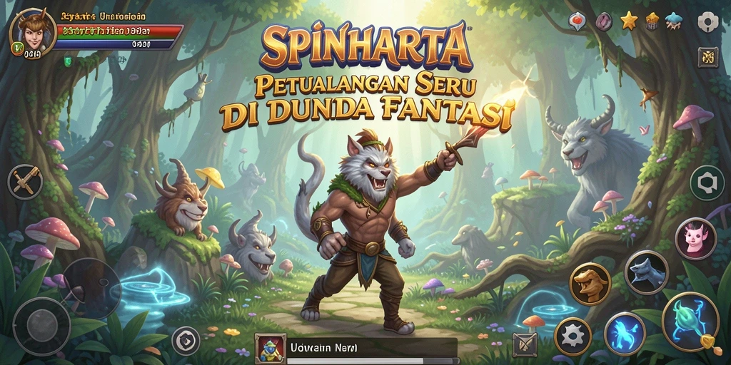 Tampilan gameplay menakjubkan dari SPINHARTA yang penuh petualangan.
